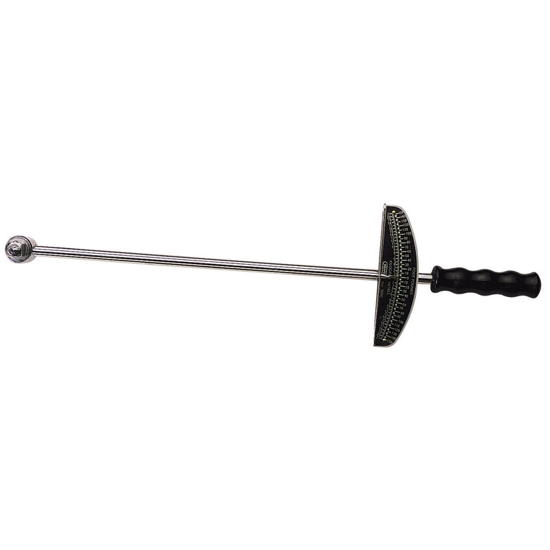 Draper 34487 Beam Style Torque Wrench, 1/2" Sq. Dr., 460mm, 0 - 21kg-m/0 - 150lb-ft