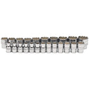 Draper 34561 Loose Metric Socket Set, 1/2" Sq. Dr., Polished Chrome (23 Piece)