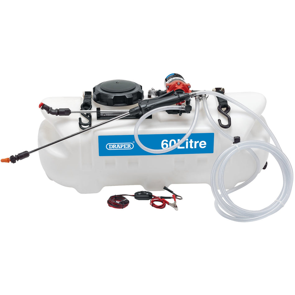 Draper 34676 12V DC ATV Spot/ Broadcast Sprayer, 60L