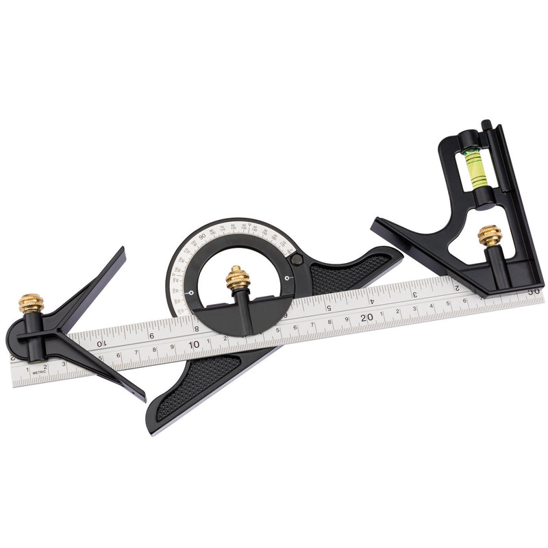 Draper 34704 Combination Square with Centre Head and Protractor, 300mm