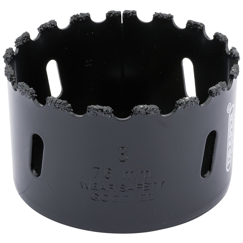 Draper 34953 Tungsten Carbide Grit Hole Saw, 76mm