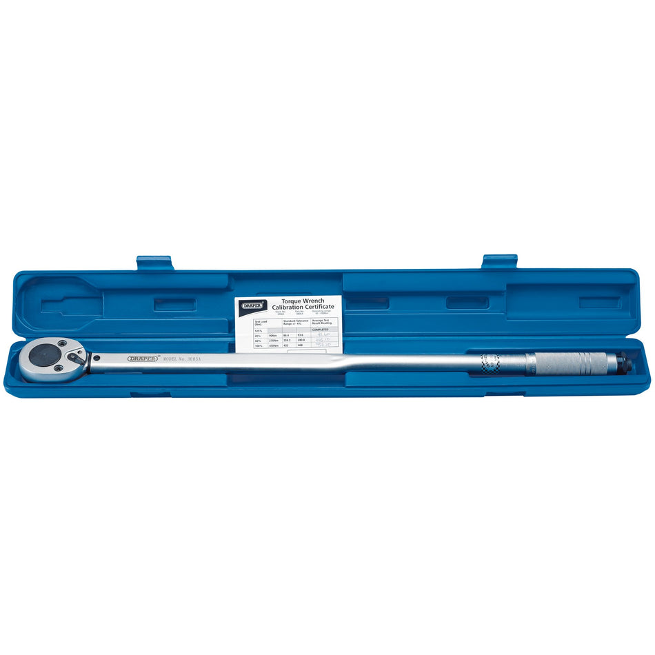 Draper 34964 Ratchet Torque Wrench, 3/4" Sq. Dr., 65 - 450Nm/48 - 332lb - ft