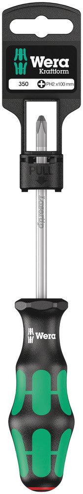 Wera 05100052001 350 PH SB Screwdriver for Phillips screws, PH 2 x 100 mm