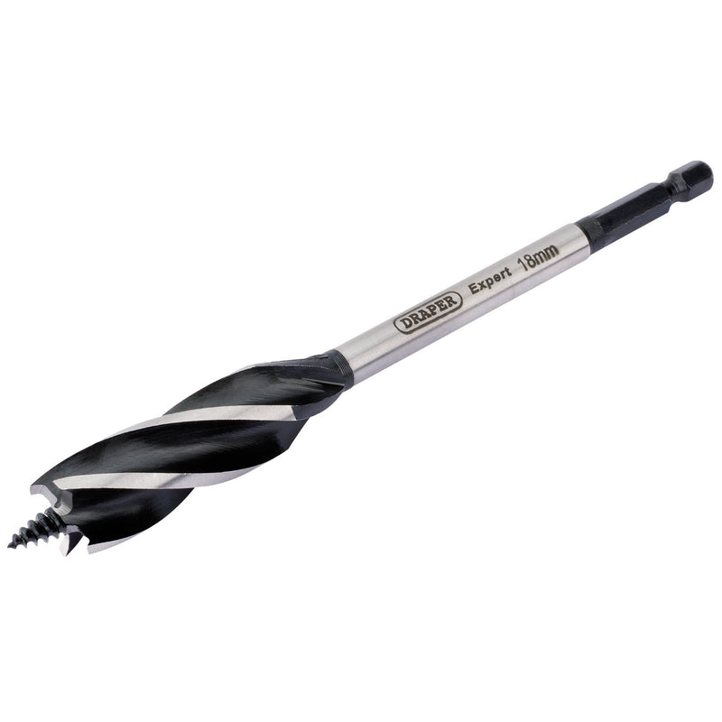 Draper 35102 4 Fluted Auger Bit, 18 x 165mm