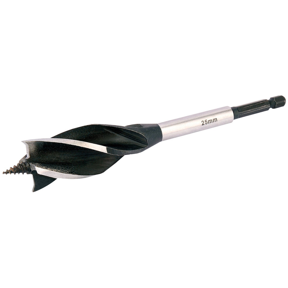Draper 35128 4 Fluted Auger Bit, 25 x 165mm