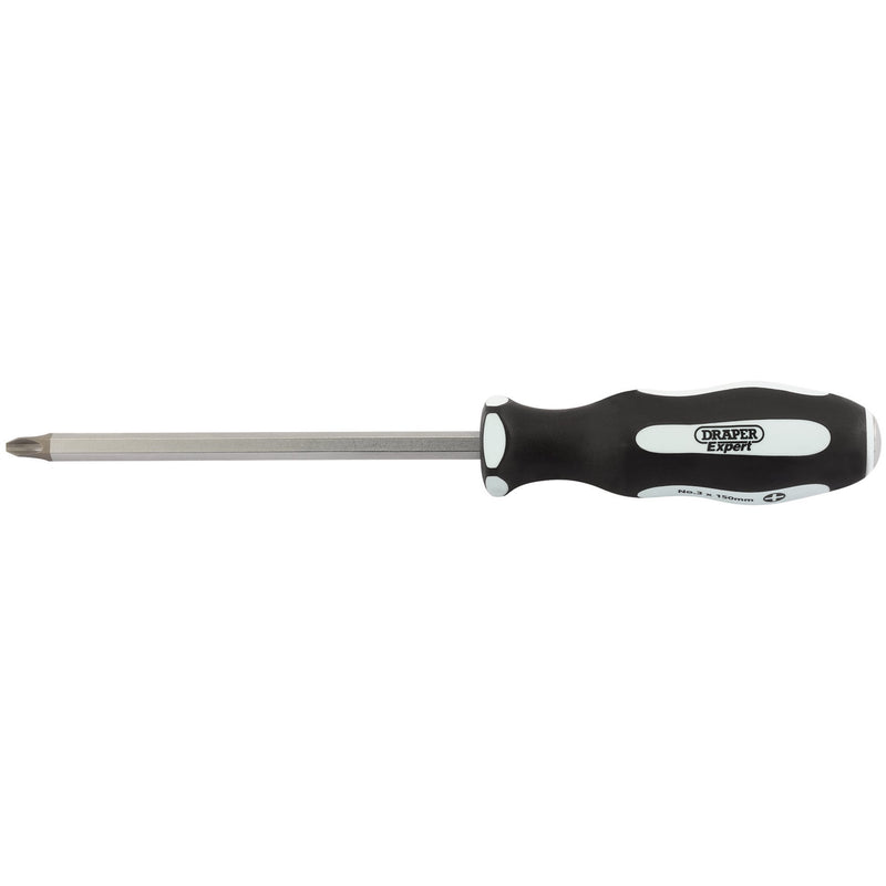 Draper 35225 'Pound Thru' Cross Slot Soft Grip Screwdriver, No.3 x 150mm