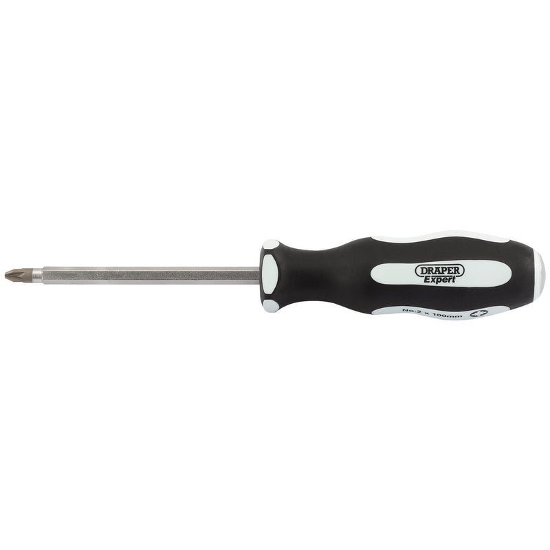 Draper 35230 'Pound Thru' PZ TYPE Soft Grip Screwdriver, No.2 x 100mm