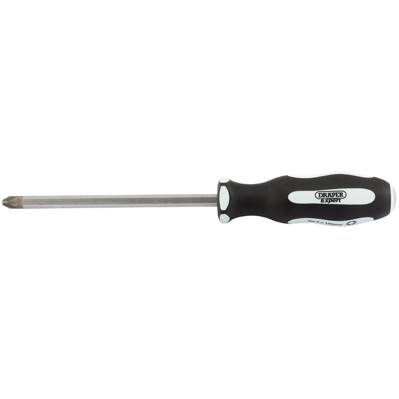 Draper 35232 'Pound Thru' PZ TYPE Soft Grip Screwdriver, No.3 x 150mm
