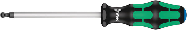 Wera 05022920001 352 Ball end screwdriver for hexagon socket screws, 1/4" x 125 mm