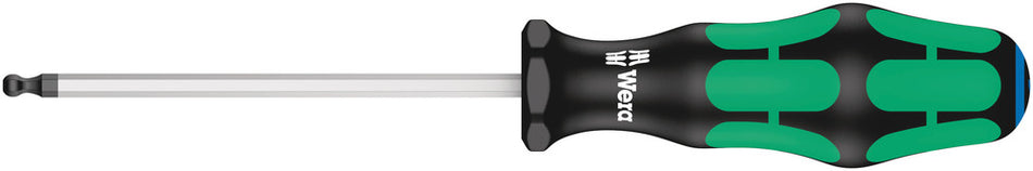 Wera 05022905001 352 Ball end screwdriver for hexagon socket screws, 5/32" x 100 mm