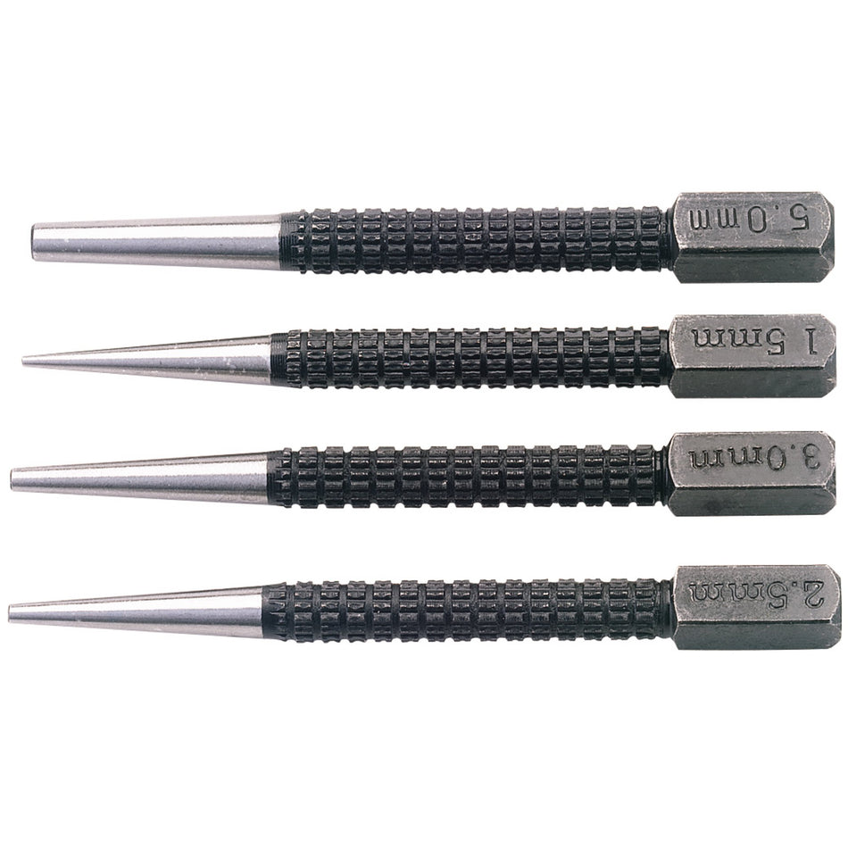 Draper 35480 Set of Cupped Nailsets (4 Piece)