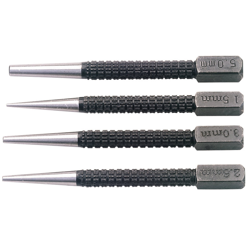 Draper 35480 Set of Cupped Nailsets (4 Piece)