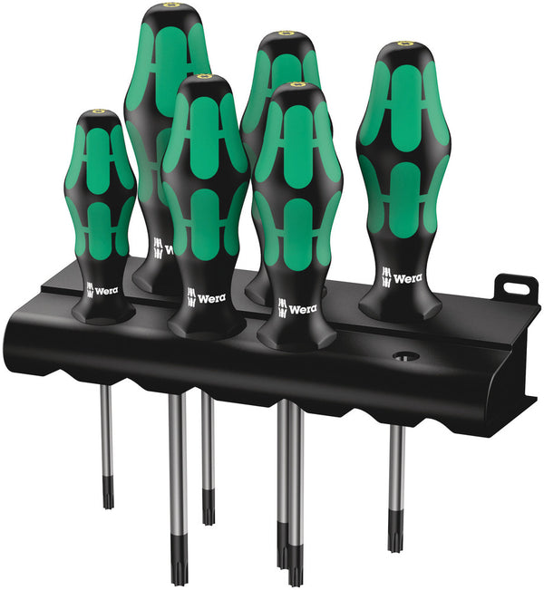 Wera 05028059001 367/6 TORXÃ‚Â® HF Kraftform Plus Screwdriver set with holding function and rack, 6 pieces