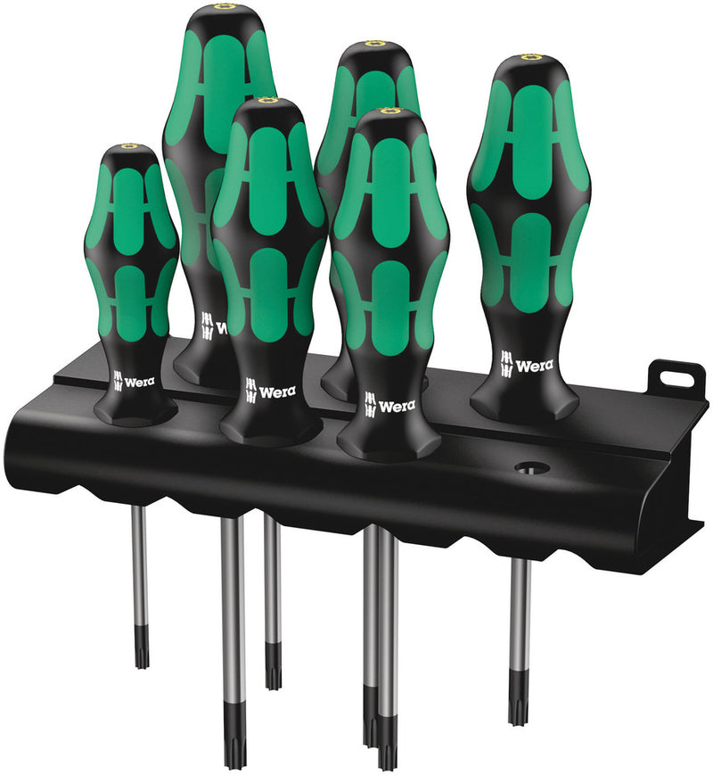 Wera 05028059001 367/6 TORXÃ‚Â® HF Kraftform Plus Screwdriver set with holding function and rack, 6 pieces