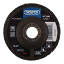 Draper 37607 Polycarbide Strip Disc, 115mm, 22.23mm, 180 Grit, Black
