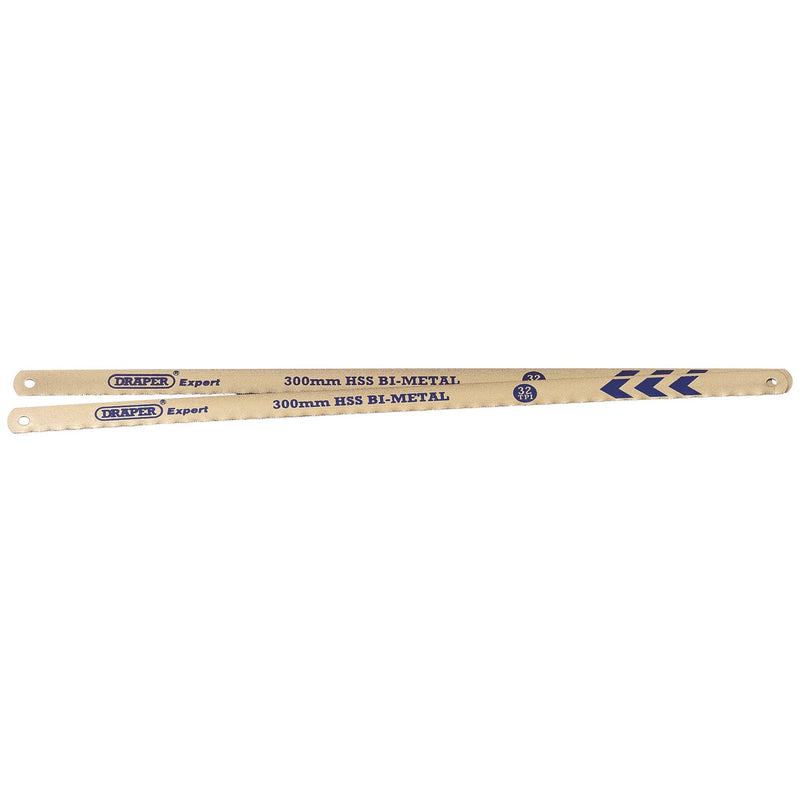 Draper 38265 Bi-Metal Hacksaw Blades, 300mm, 32tpi (Pack of 2)