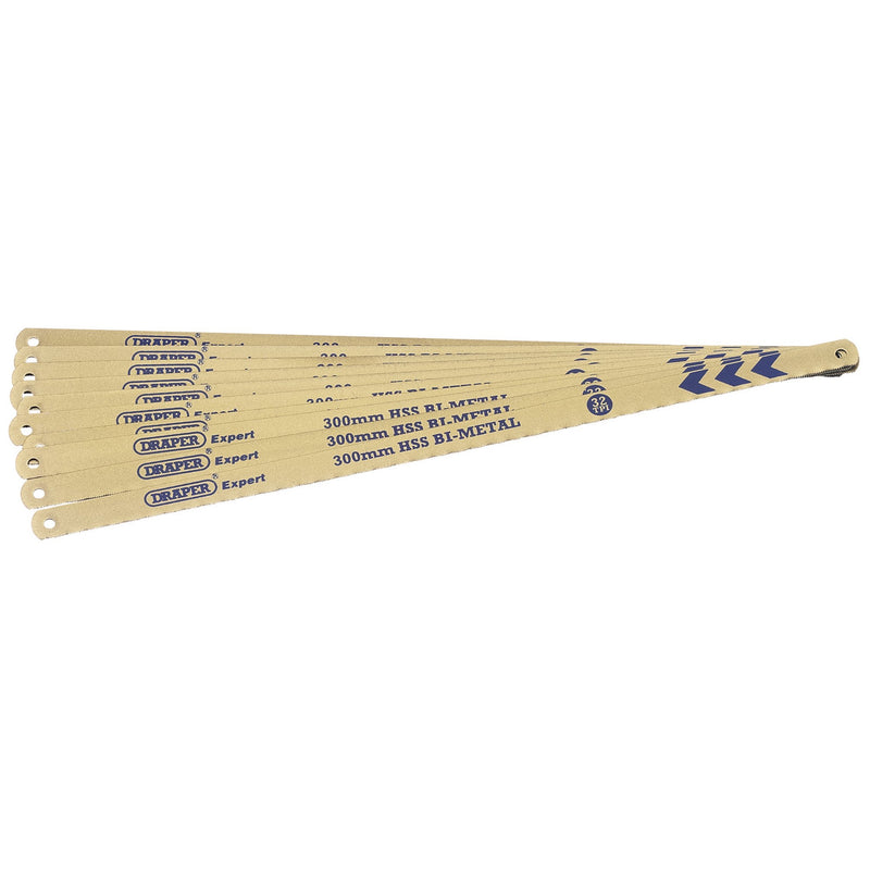 Draper 38266 Bi-metal Hacksaw Blades, 300mm, 32tpi (Pack of 10)