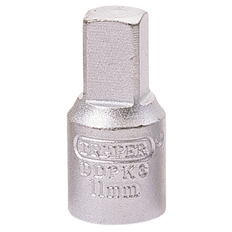 Draper 38322 Square Drain Plug Key, 3/8 Sq. Dr., 11mm