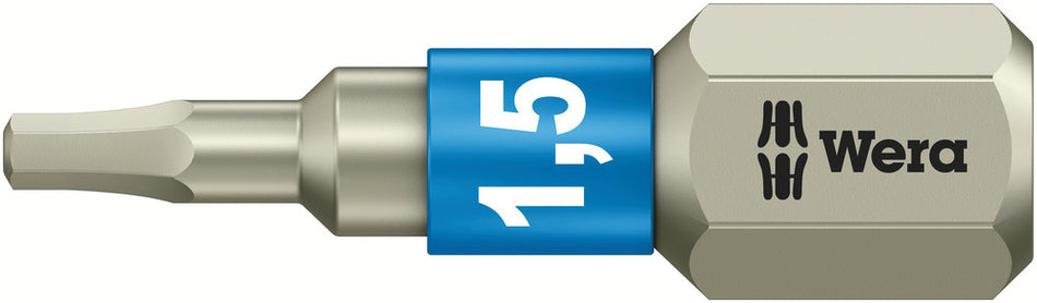 Wera 05071070001 3840/1 TS bits, stainless, 1.5 x 25 mm