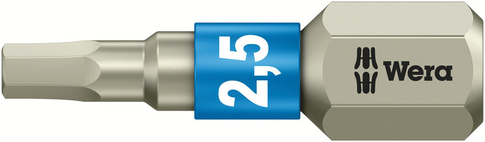 Wera 05071072001 3840/1 TS bits, stainless, 2.5 x 25 mm