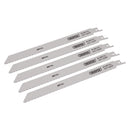 Draper 38593 Bi-metal Reciprocating Saw Blades for Metal Cutting, 225mm, 24tpi (Pack of 5)