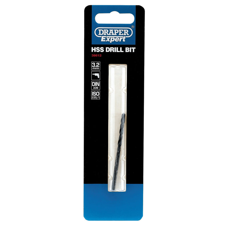 Draper 38612 HSS Drill Bit, 3.2mm