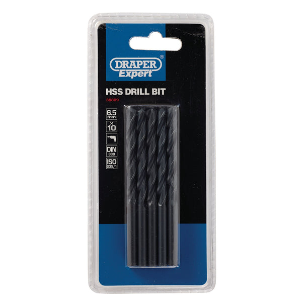 Draper 38809 HSS Drill Bit, 6.5mm (Pack of 10)