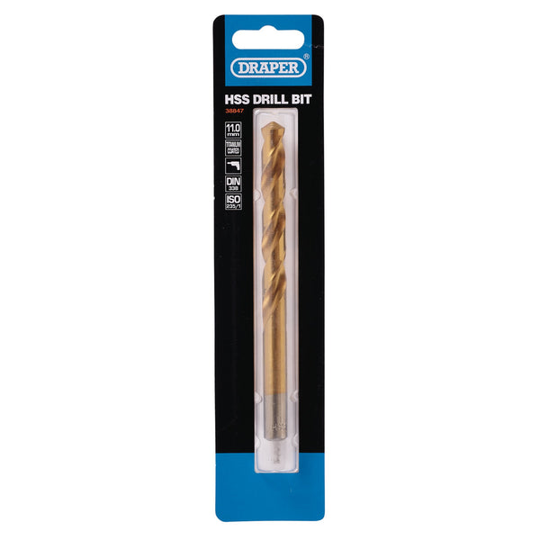 Draper 38847 HSS Titanium Drill Bit, 11.0mm