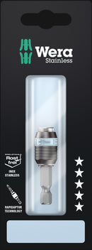 Wera 05073616001 3888/4/1 K SB Rapidaptor Universal Bit Holder, stainless, 1/4" x 50 mm
