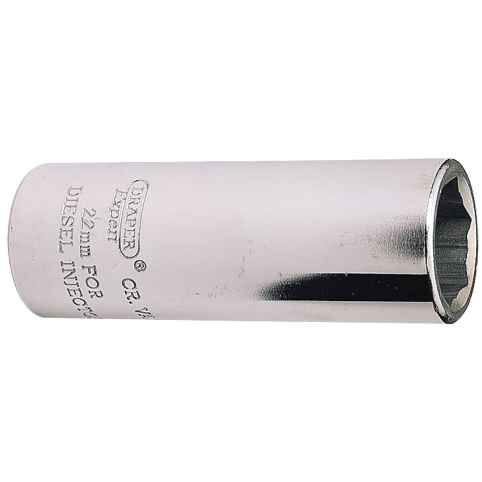 Draper 39046 Diesel Injector Socket, 1/2" Sq. Dr., 22mm