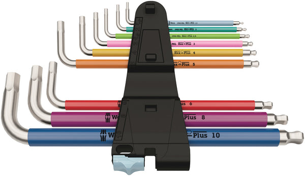 Wera 05022669001 3950/9 Hex-Plus Multicolour Stainless 1 L-key set, metric, stainless, 9 pieces