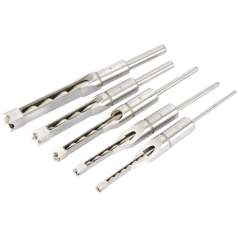 Draper 40406 Hollow Square Mortice Chisel and Bit Set (5 Piece)