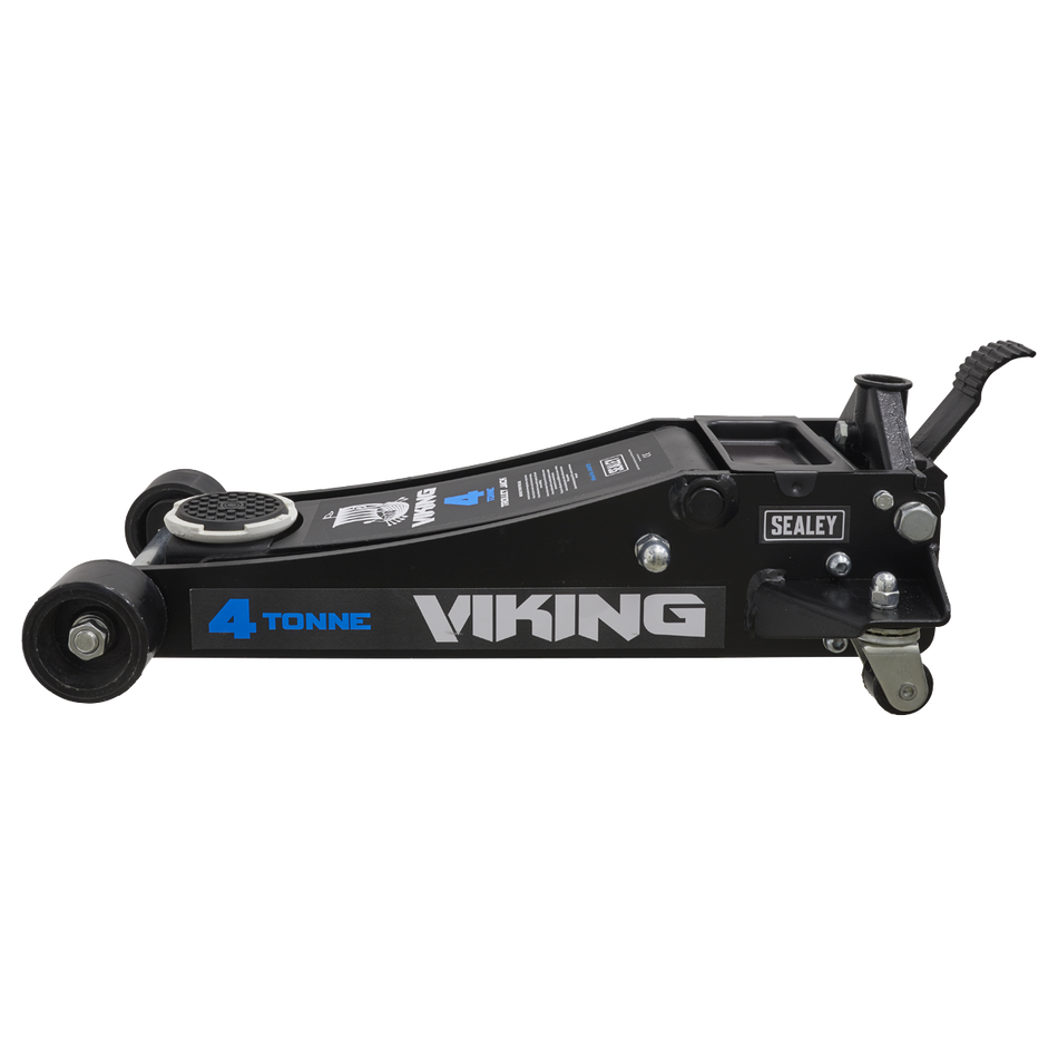 Sealey 4040TB Viking 4tonne Low Entry Tyre Bay Trolley Jack with Rocket Lift