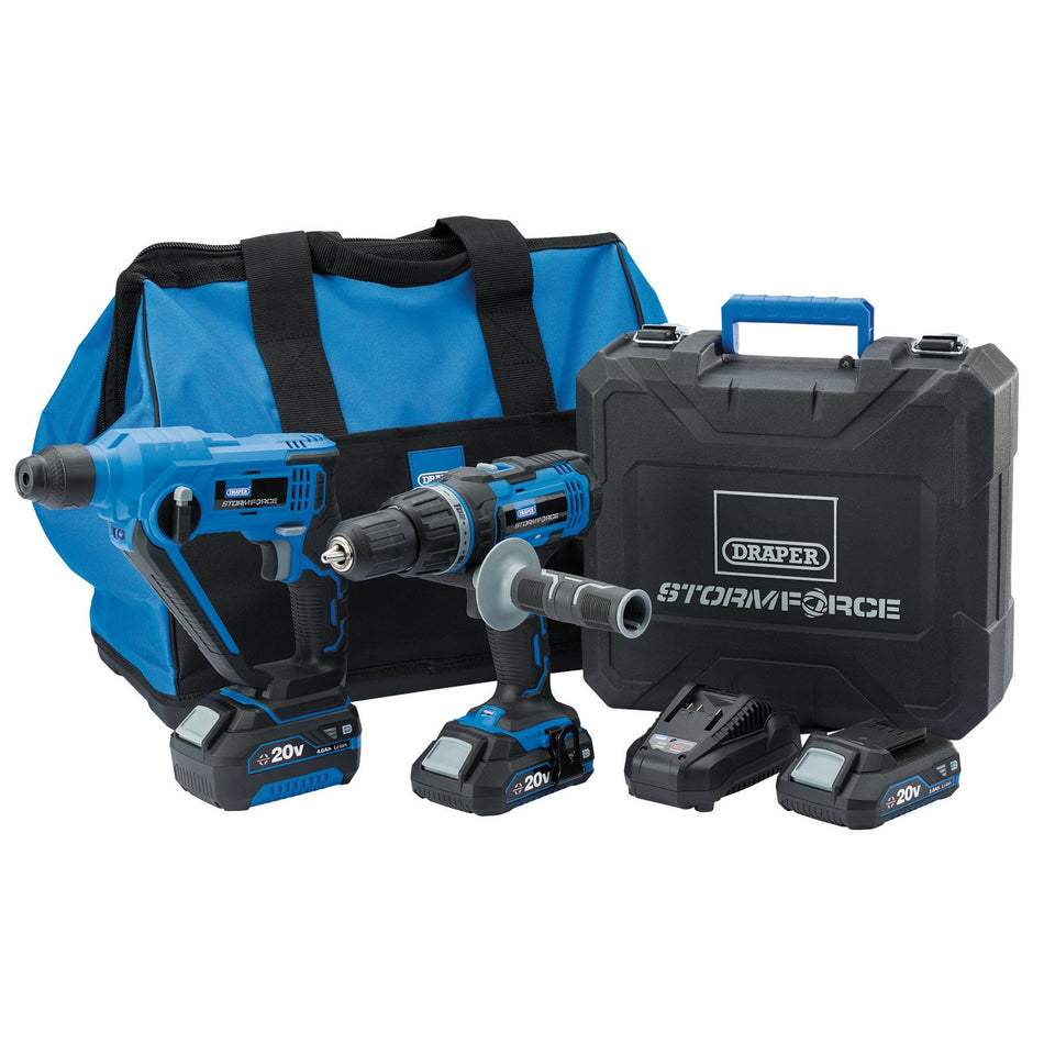 Draper 40429 Draper Storm Force® 20V Cordless Kit (7 Piece)