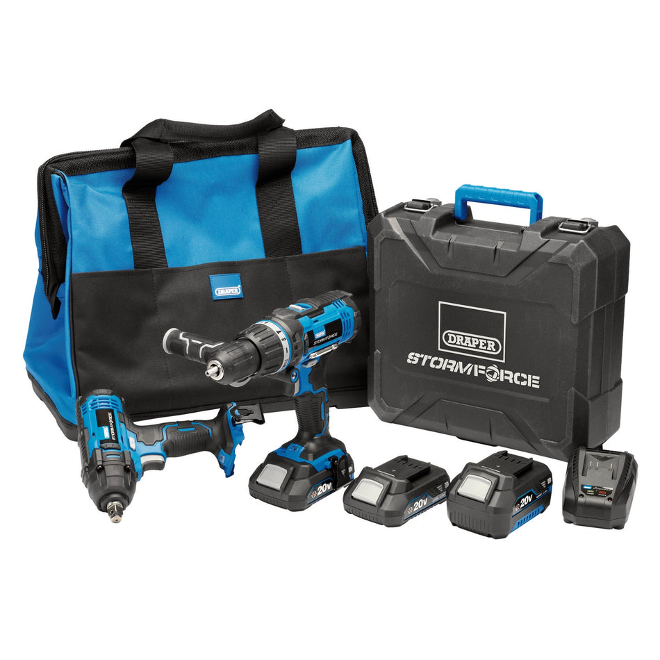 Draper 40451 Draper Storm Force® 20V Cordless Workshop Kit (7 Piece)
