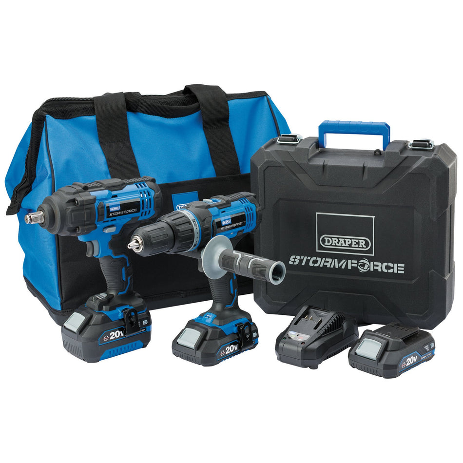 Draper 40451 Draper Storm Force® 20V Cordless Workshop Kit (7 Piece)
