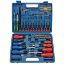 Draper 40850 Screwdriver, Socket and Bit Set, Blue (70 Piece)