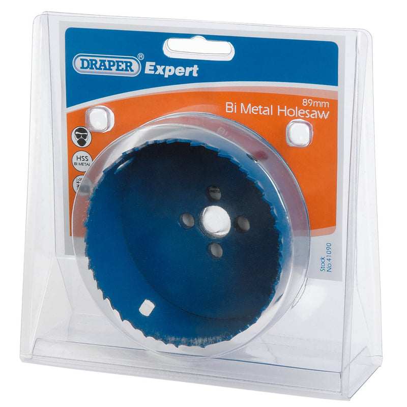 Draper 41090 HSS Bi-metal Holesaw Blade, 89mm