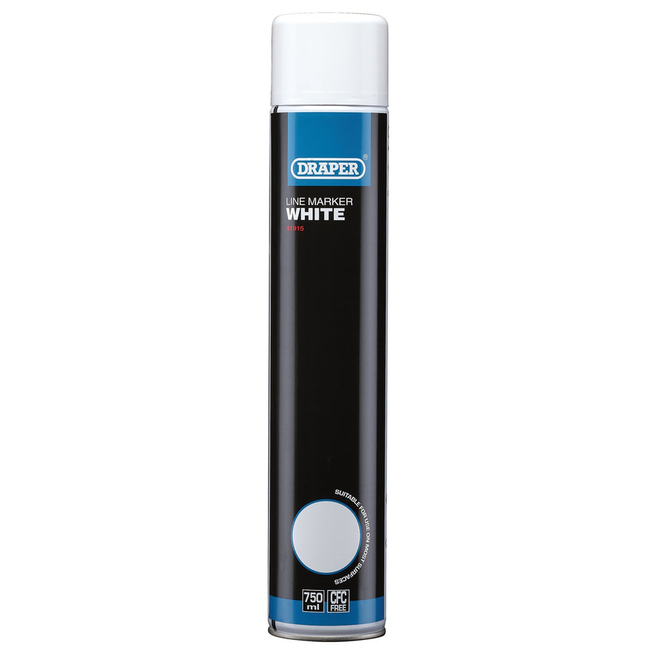 Draper 41915 Line Marker Spray Paint, 750ml, White