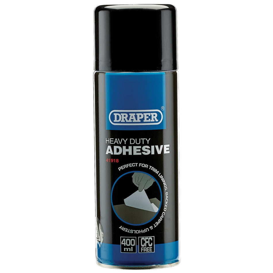Draper 41918 Heavy Duty Spray Adhesive, 400ml