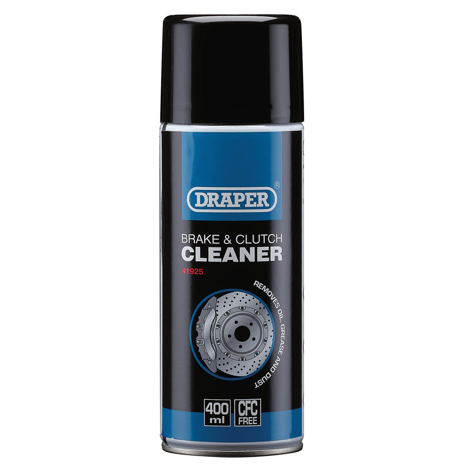 Draper 41925 Brake and Clutch Cleaner Spray, 400ml