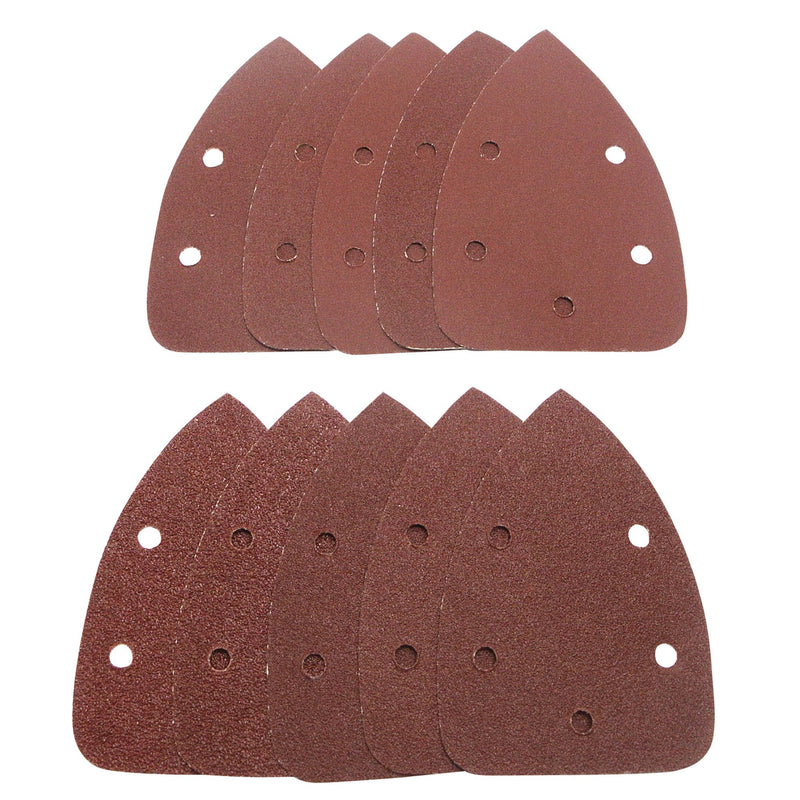 Draper 42633 Detail Sanding Sheets with Hook and Loop, 140mm, Assorted Grit, SSD2 (Pack of 10)
