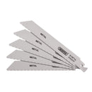 Draper 43444 Bi-metal Reciprocating Saw Blades for Metal Cutting, 150mm, 24tpi (Pack of 5)