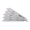 Draper 43463 Bi-metal Reciprocating Saw Blades for Metal, 150mm, 10-14tpi (Pack of 5)