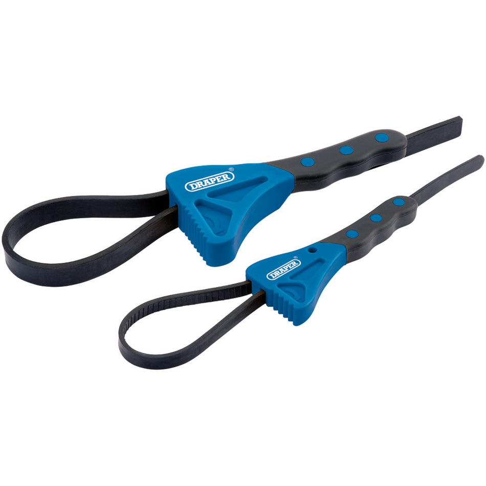 Draper 43863 Soft Grip Strap Wrench Set (2 Piece)