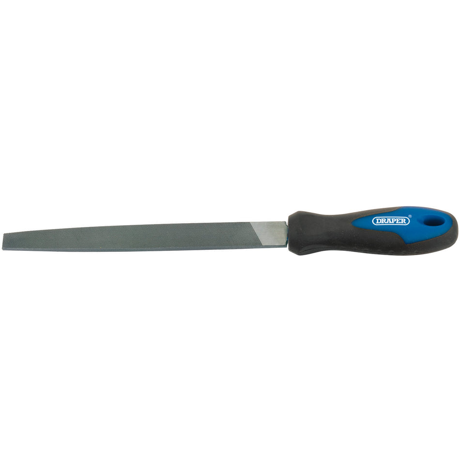Draper 44952 Soft Grip Engineer's Flat File and Handle, 200mm