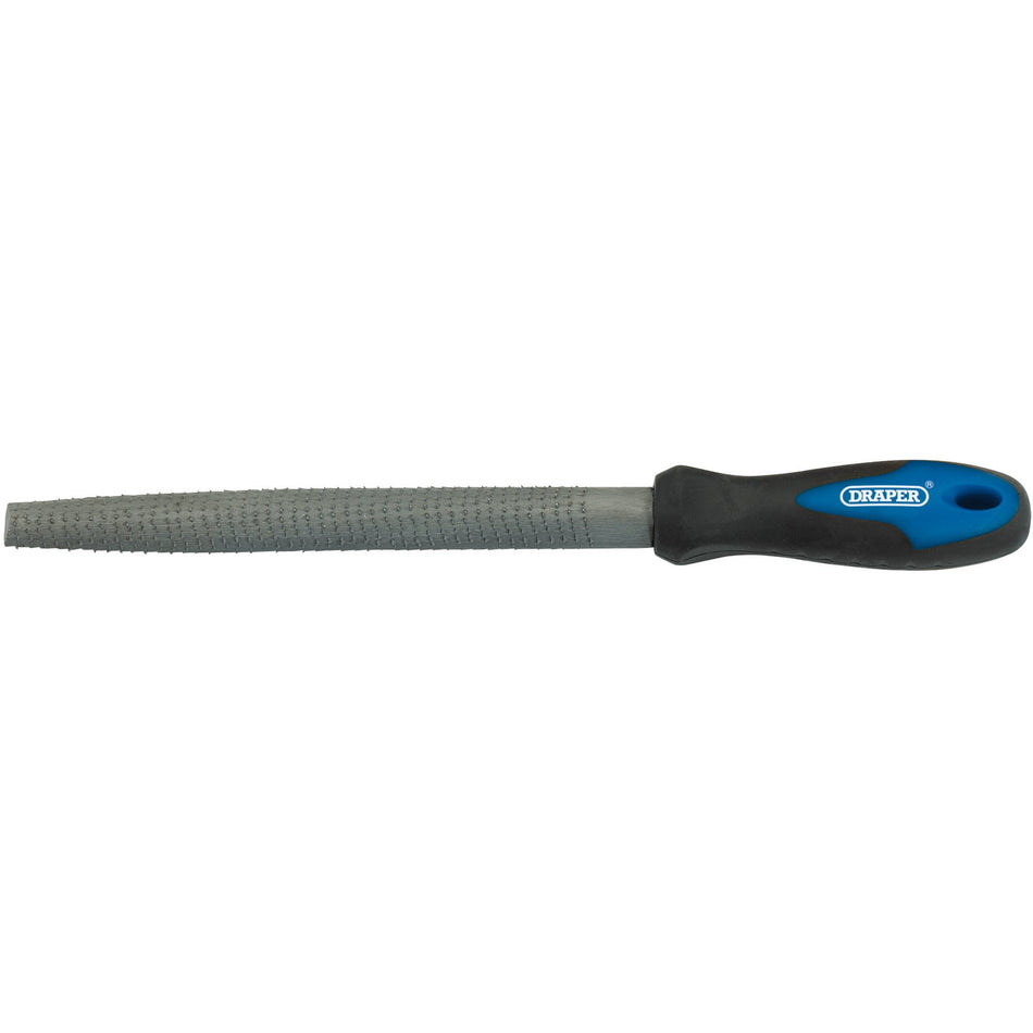 Draper 44958 Soft Grip Engineer's Half Round Cabinet Rasp, 200mm