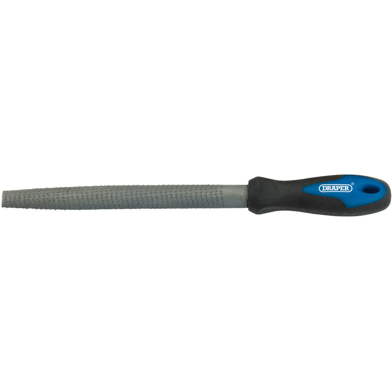 Draper 44958 Soft Grip Engineer's Half Round Cabinet Rasp, 200mm