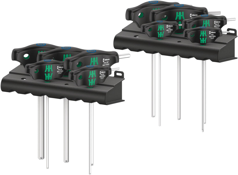 Wera 05023451001 454/10 HF Set Imperial 1 screwdiver set T-handle screwdrivers Hex-Plus with holding function, Imperial, 10 pieces