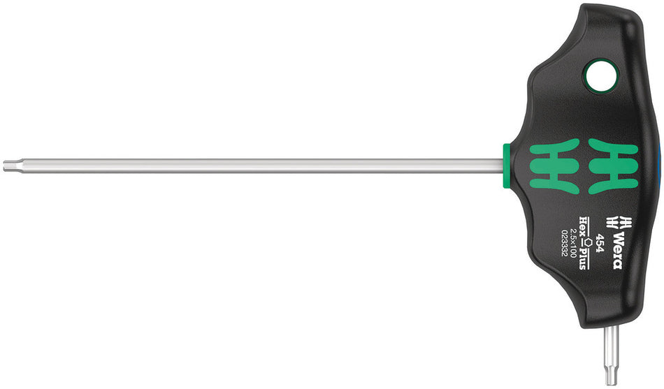 Wera 05023332001 454 T-handle hexagon screwdriver Hex-Plus, 2.5 x 100 mm